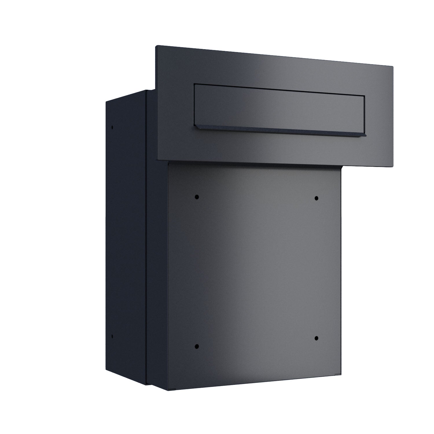 Built-In Mailbox - Custom Mailbox Insert - SUPER NOVA by Bravios with sleek black design and secure locking feature.