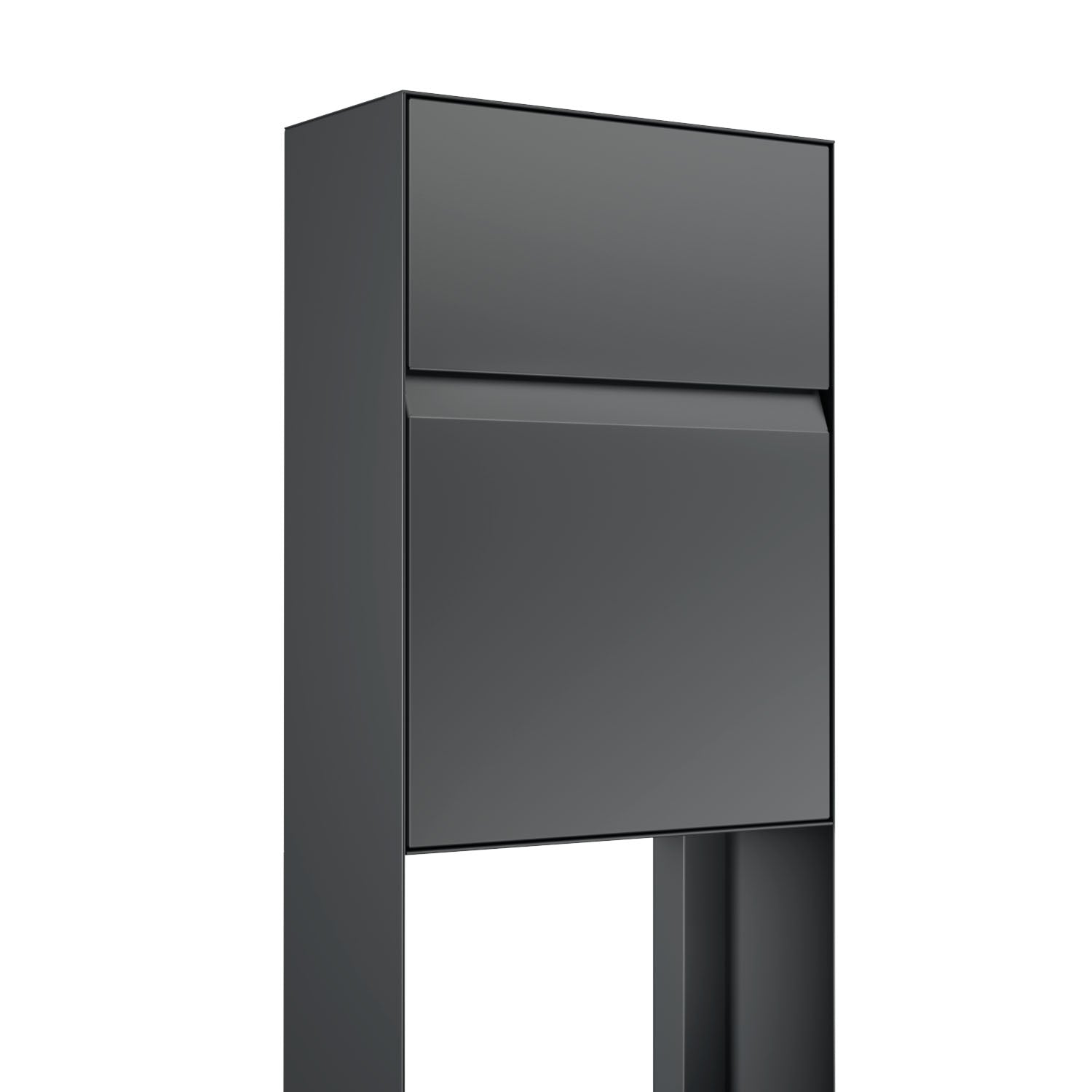 Standalone mailbox - STAND LEON by Bravios in sleek anthracite finish for modern home designs.