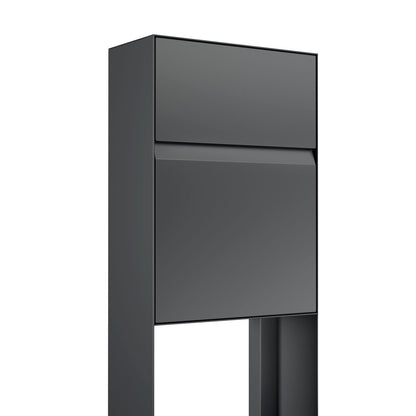 Standalone mailbox - STAND LEON by Bravios in sleek anthracite finish for modern home designs.