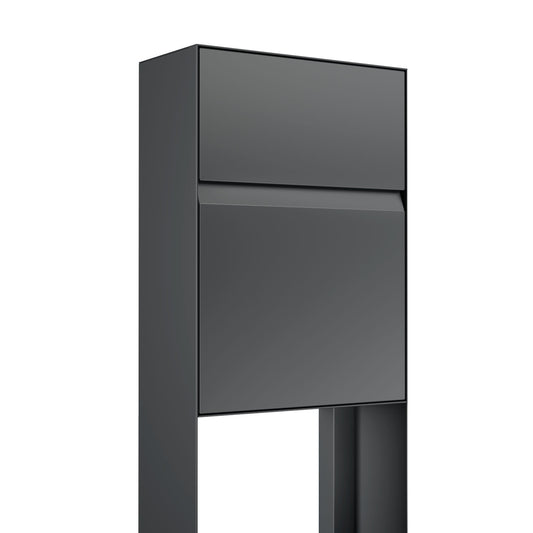 Standalone mailbox - STAND LEON by Bravios in sleek anthracite finish for modern home designs.