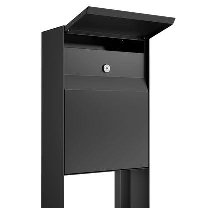 Standalone mailbox - STAND LEON by Bravios in black with a lock and modern design.