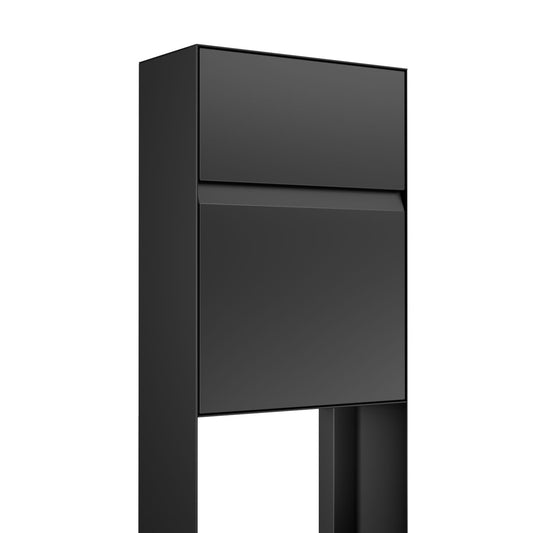 Standalone mailbox - STAND LEON by Bravios in black with sleek and modern design.