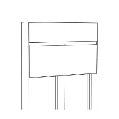 Standalone mailbox - STAND LEON by Bravios in white, elegant contemporary design for modern and traditional homes.
