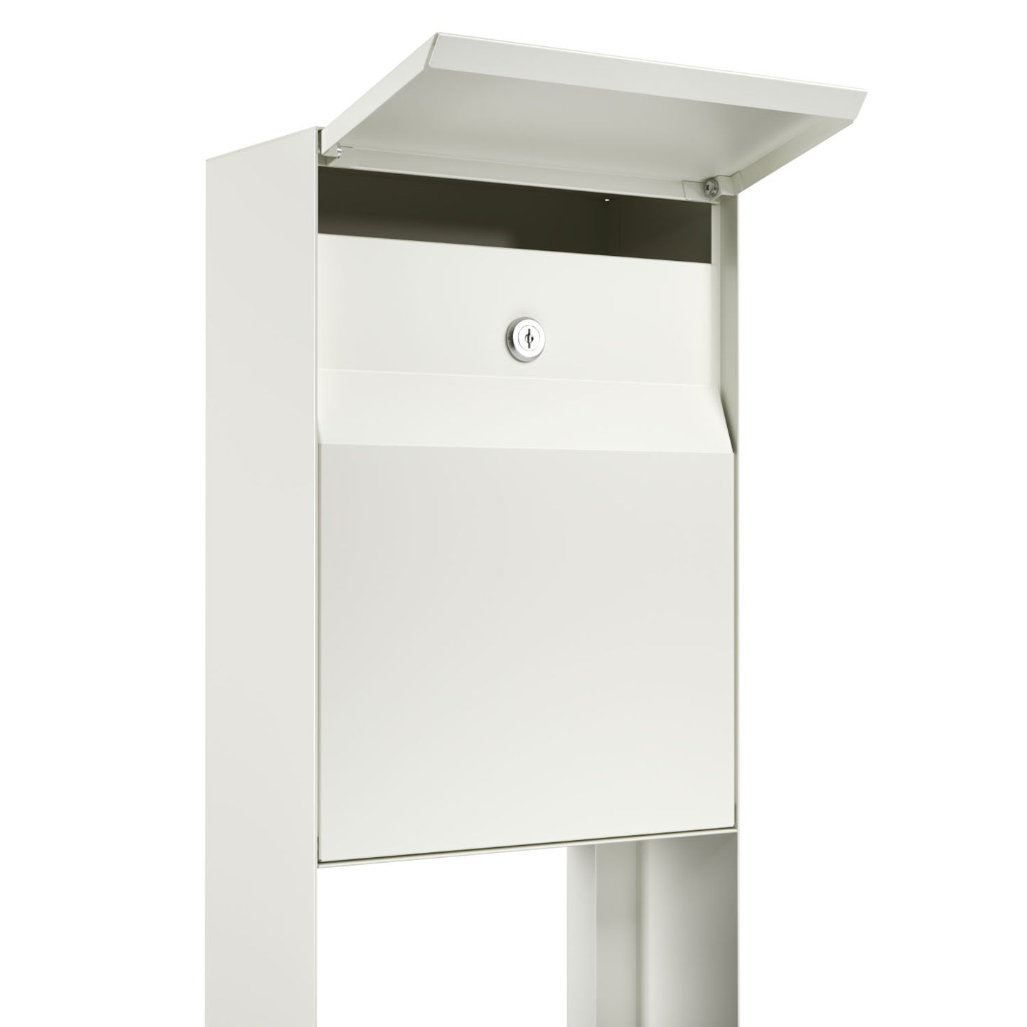 Standalone mailbox - STAND LEON by Bravios in white, featuring a sleek design and secure locking mechanism.