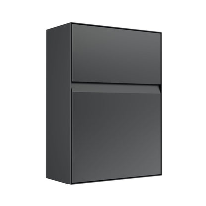 Wall-mounted mailbox - LEON by Bravios in Anthracite, modern and elegant design for home use.