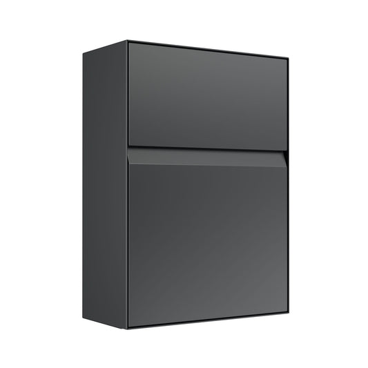 Wall-mounted mailbox - LEON by Bravios in Anthracite, modern and elegant design for home use.
