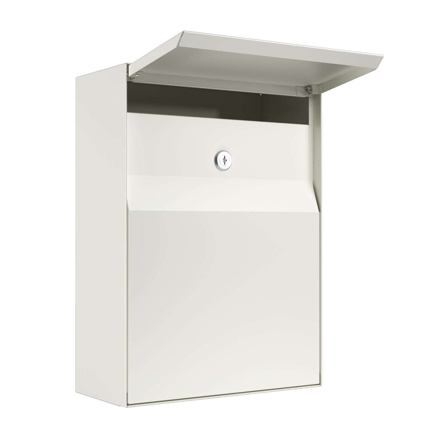 Wall-mounted mailbox - LEON by Bravios in White with a sleek design and secure locking mechanism.