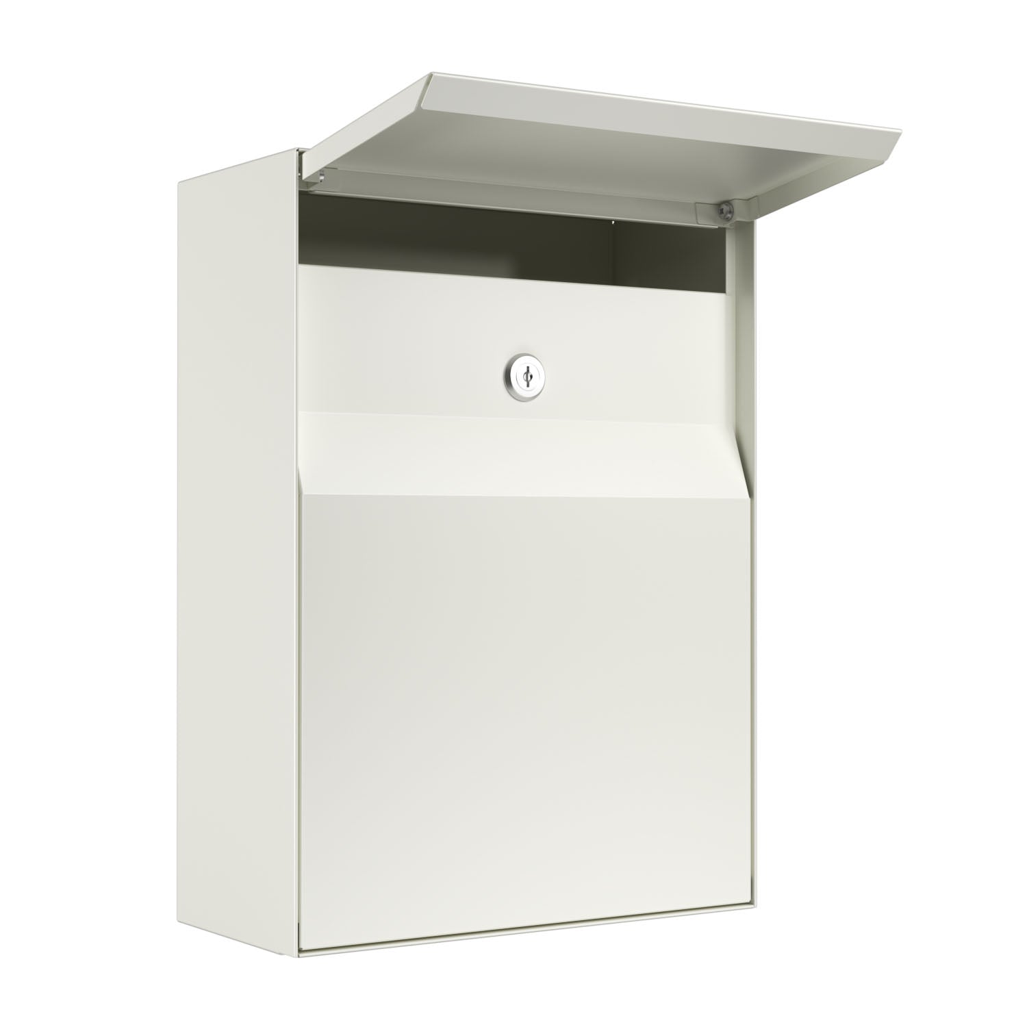 Wall-mounted mailbox - LEON by Bravios in White with a sleek design and secure locking mechanism.