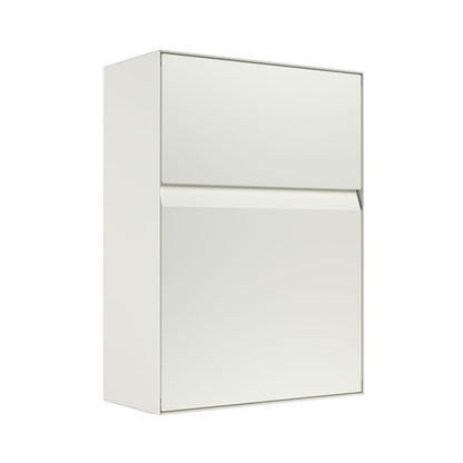 Wall-mounted mailbox - LEON by Bravios in White, featuring a sleek and modern design for versatile use.