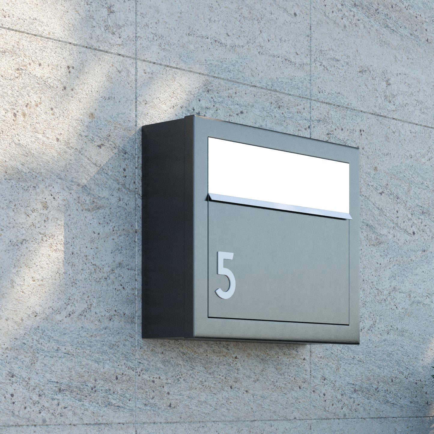 Adhesive street numbers for mailboxes in white