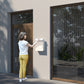 MANHATTAN by Bravios - Wall-mounted white mailbox with translucent blue front panel