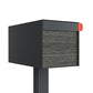 Town Square by Bravios - Large Capacity Mailbox with Post - Anthracite with Jazz Panel