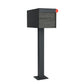 Town Square by Bravios - Large Capacity Mailbox with Post - Anthracite with Jazz Panel