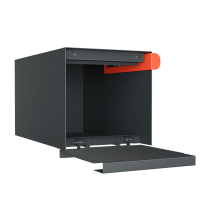 TOWN SQUARE Mailbox by Bravios - Large capacity mailbox with post - Anthracite