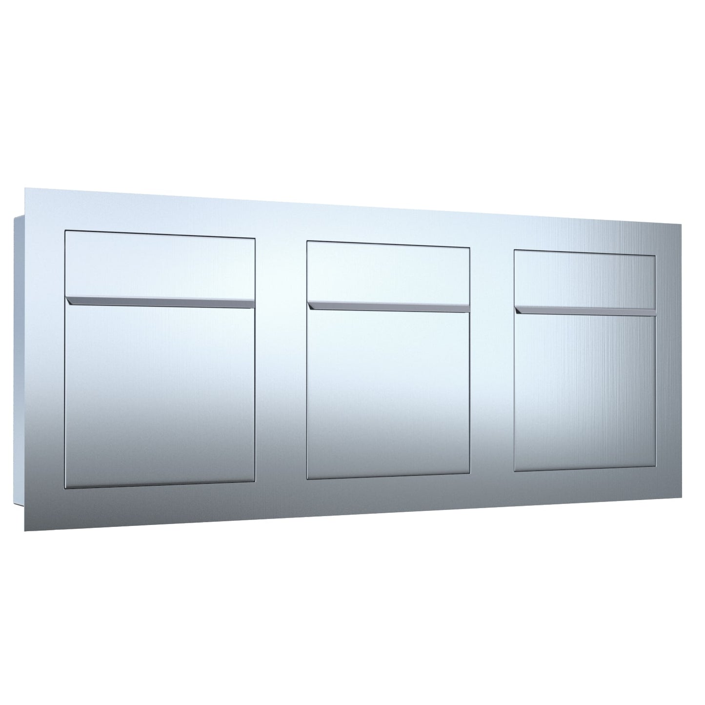 BARI 3 - Contemporary built-in mailbox in stainless steel