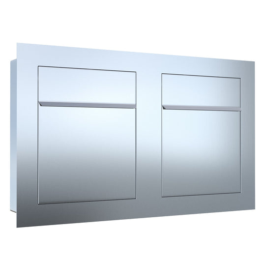 BARI 2 - Contemporary built-in mailbox in stainless steel