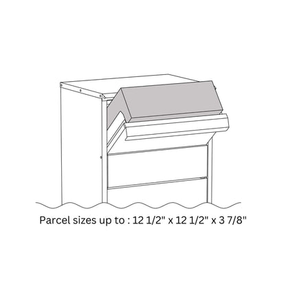 AKSEL by Bravios - Large Modern Parcel Box in black