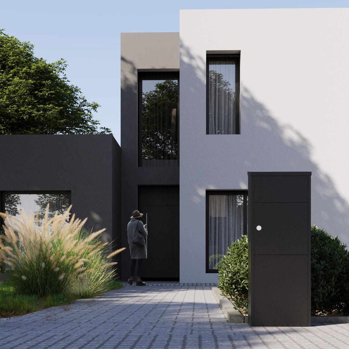JONA by Bravios - Modern Parcel Box in black