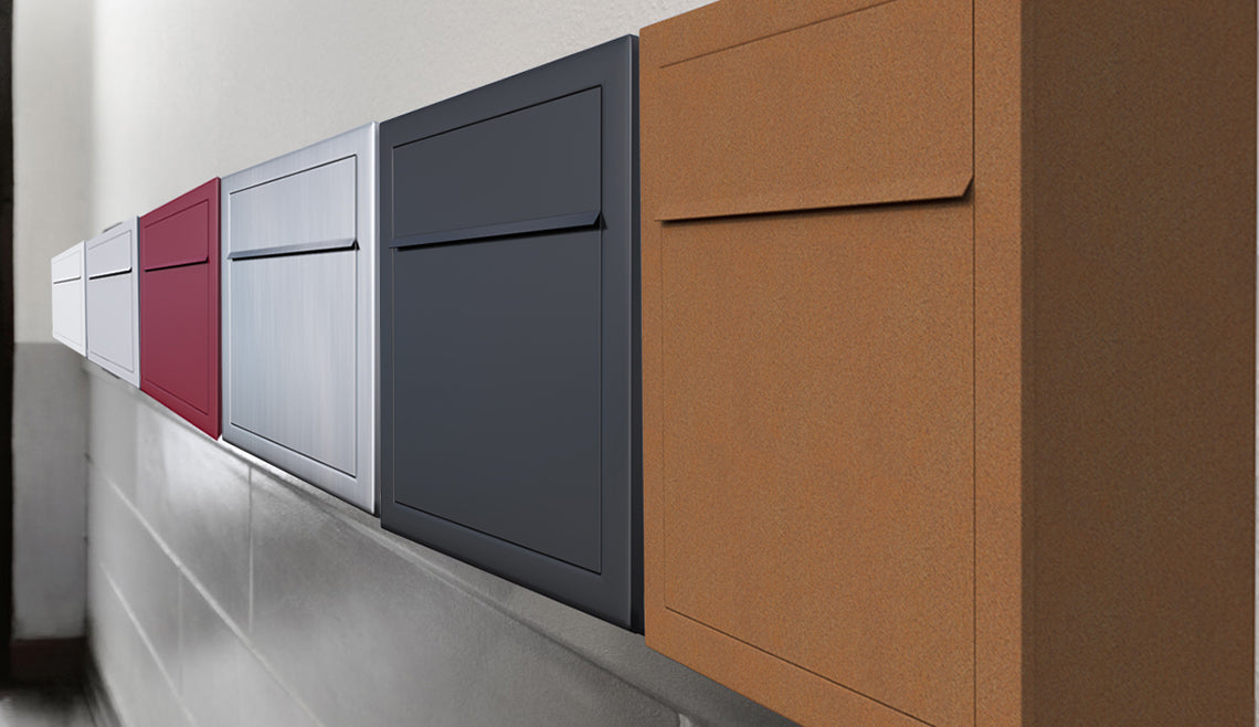 BASE by Bravios - Modern wall-mounted stainless steel mailbox