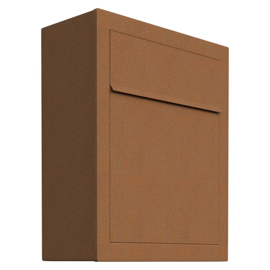 BASE by Bravios - Modern wall-mounted rust mailbox