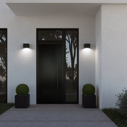 MAXI QUATRO - Contemporary, designer LED outdoor wall light in high durability colors