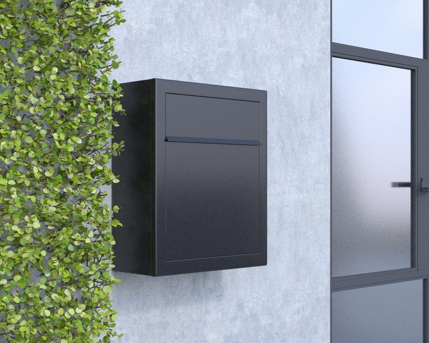 BASE by Bravios - Modern wall-mounted stainless steel mailbox