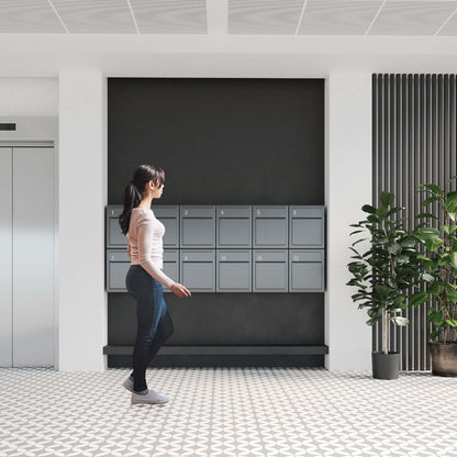 BASE by Bravios - Modern wall-mounted stainless steel mailbox