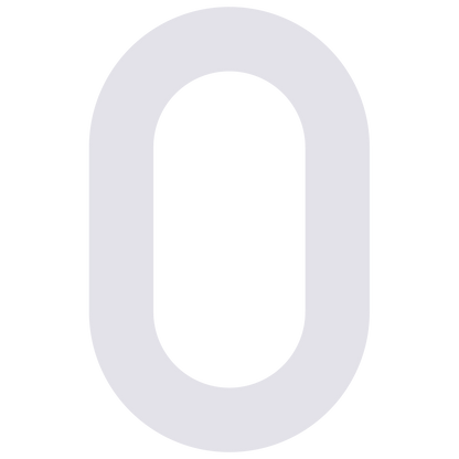 Adhesive street numbers for mailboxes in white