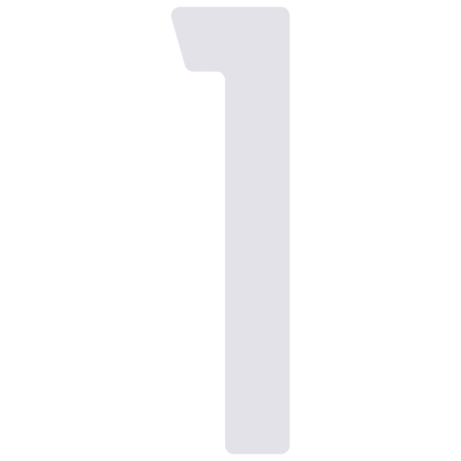 Adhesive street numbers for mailboxes in white
