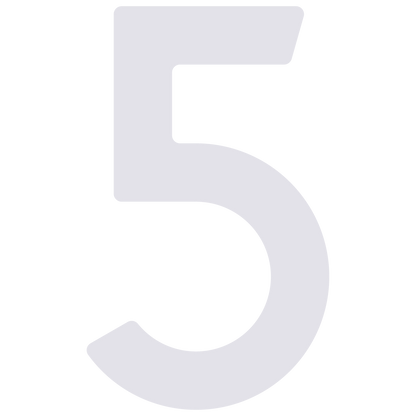 Adhesive street numbers for mailboxes in white