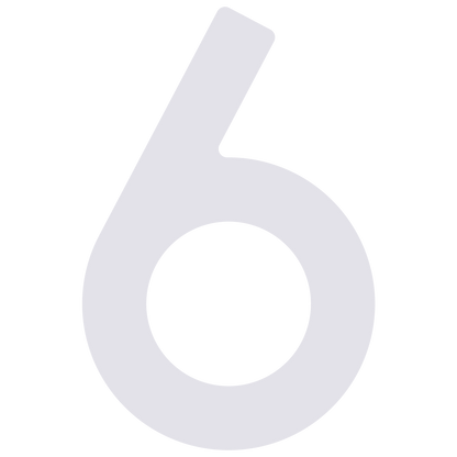 Adhesive street numbers for mailboxes in white