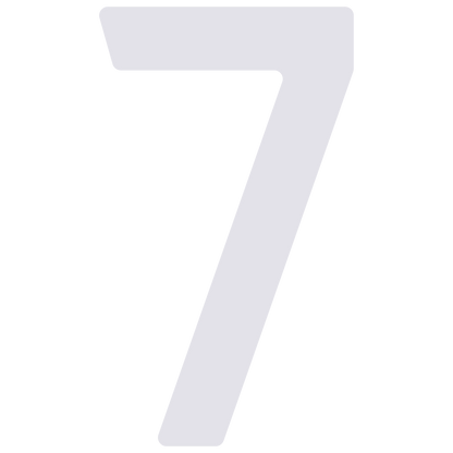 Adhesive street numbers for mailboxes in white