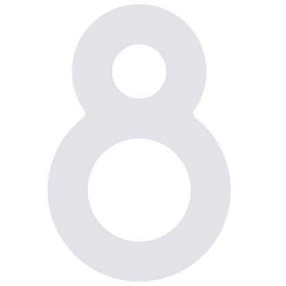 Adhesive street numbers for mailboxes in white