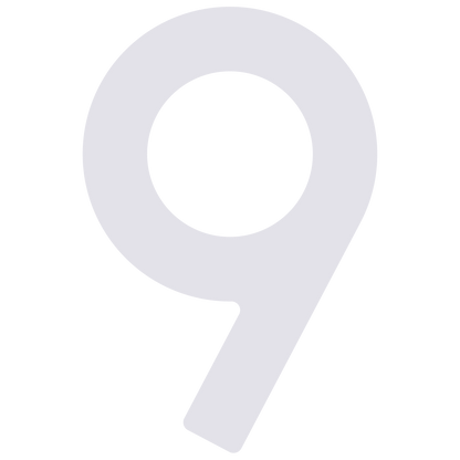 Adhesive street numbers for mailboxes in white