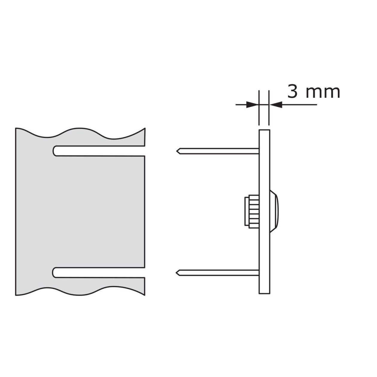 KREIS – Contemporary stainless-steel door bell in black, gray, white or brushed stainless steel