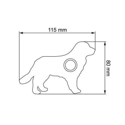 HUND "Balu" – Golden Retriever dog-shaped door bell in stainless steel