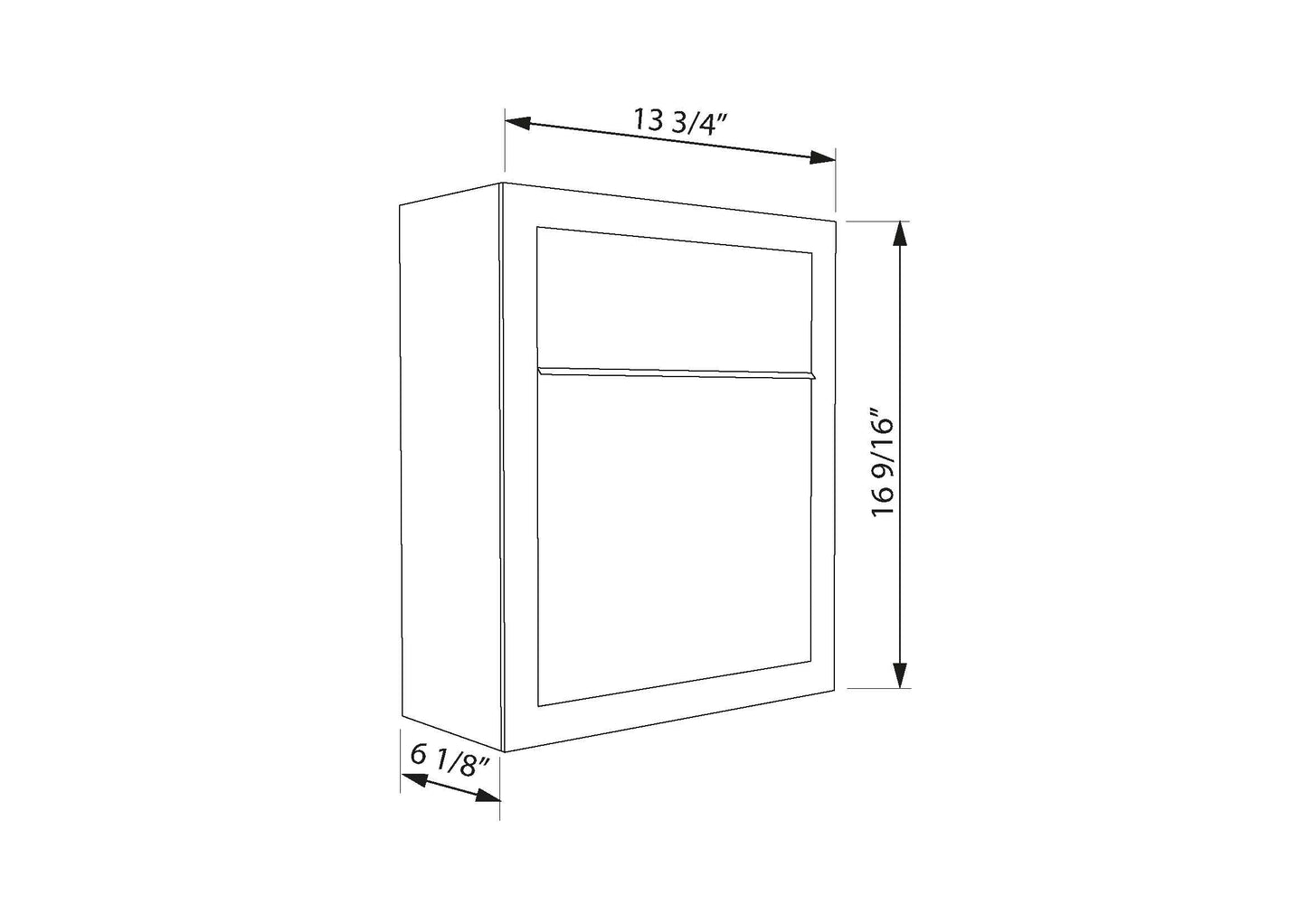 BASE by Bravios - Modern wall-mounted anthracite mailbox with stainless steel flap