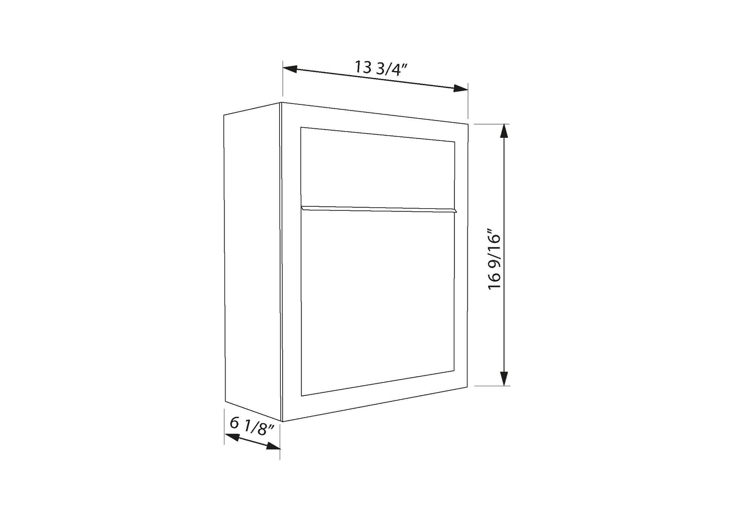 BASE by Bravios - Modern wall-mounted stainless steel mailbox