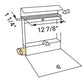 MANHATTAN by Bravios - Wall-mounted stainless steel mailbox with translucent blue front panel