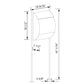 STAND JUMBO by Bravios - Modern post-mounted gray mailbox