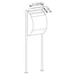 STAND JUMBO by Bravios - Modern post-mounted stainless steel mailbox