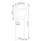 STAND JUMBO by Bravios - Modern post-mounted stainless steel mailbox