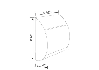 JUMBO by Bravios - Modern wall-mounted anthracite mailbox