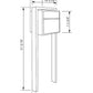 SOPRANO by Bravios - Modern post-mounted red mailbox