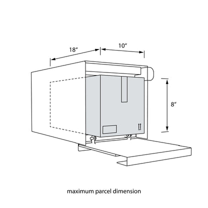 TOWN SQUARE Mailbox by Bravios - Large capacity mailbox with post - Anthracite