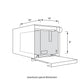 Town Square Mailbox by Bravios - Large Capacity Mailbox (Without Post) - Anthracite with Jazz Wood Panel