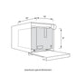 Town Square Mailbox by Bravios - Large Capacity Mailbox (Without Post) - Gray with Voyager Wood Panel