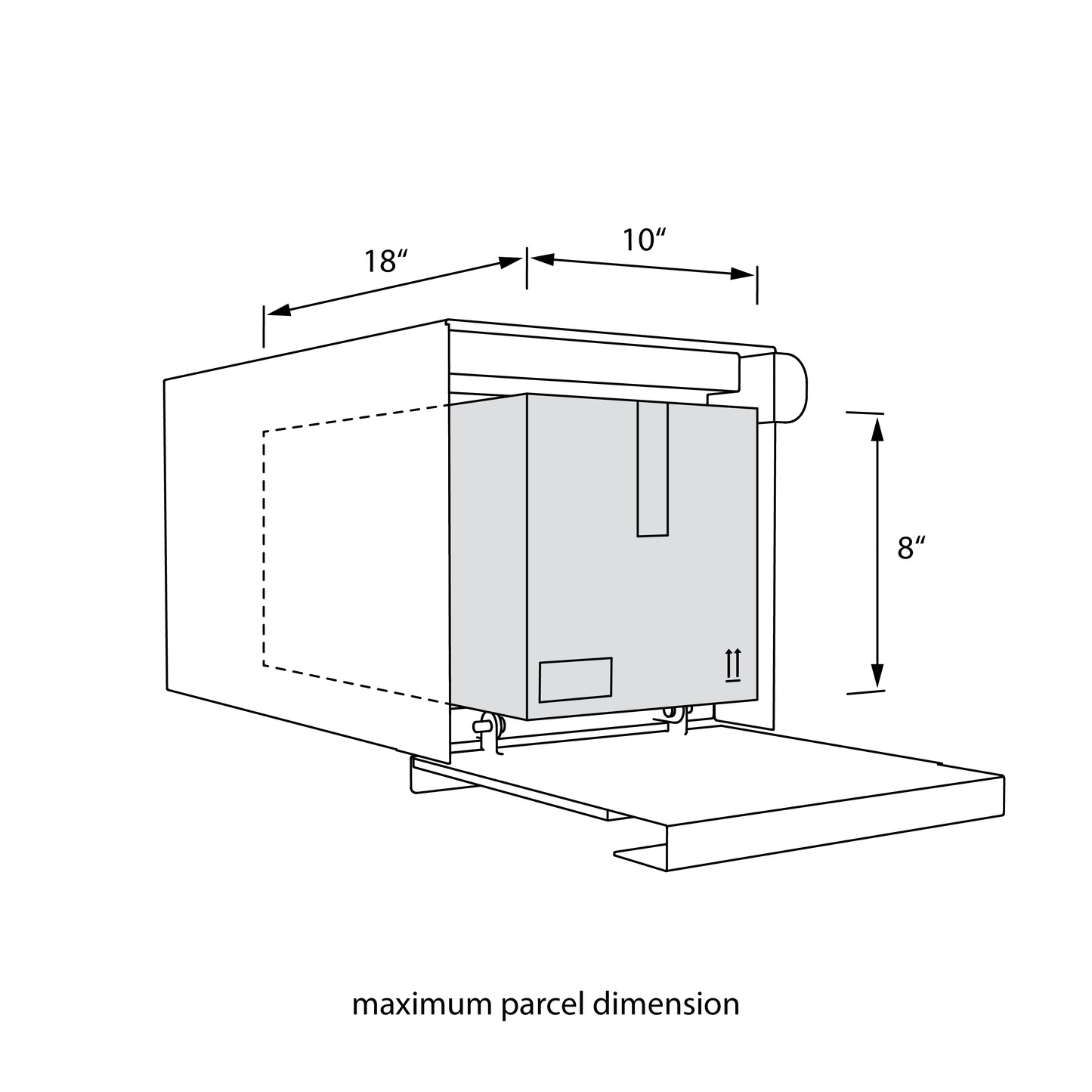 Town Square by Bravios - Large Capacity Mailbox with Post - Black with Voyager Wood Panel