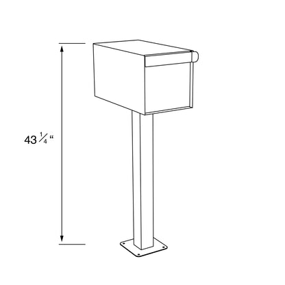 TOWN SQUARE Mailbox by Bravios - Large capacity mailbox with post - Anthracite