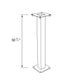 Post for TOWN SQUARE Mailbox by Bravios - in black, white, anthracite and gray